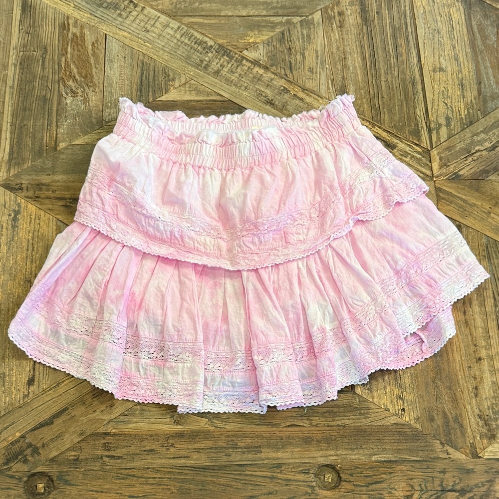 LoveShackFancy Light Pink Smocked Skirt